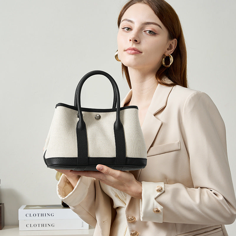 Leather crossbody women's bag hand-held mini garden bag - Maliame Store