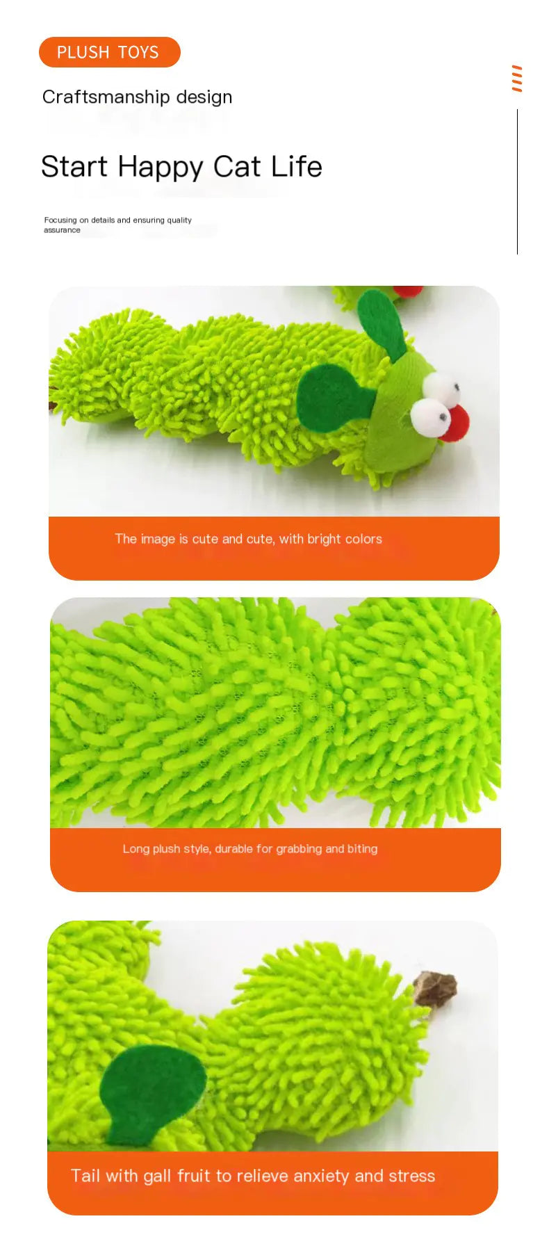 Catnip Caterpillar Toy - Maliame Store