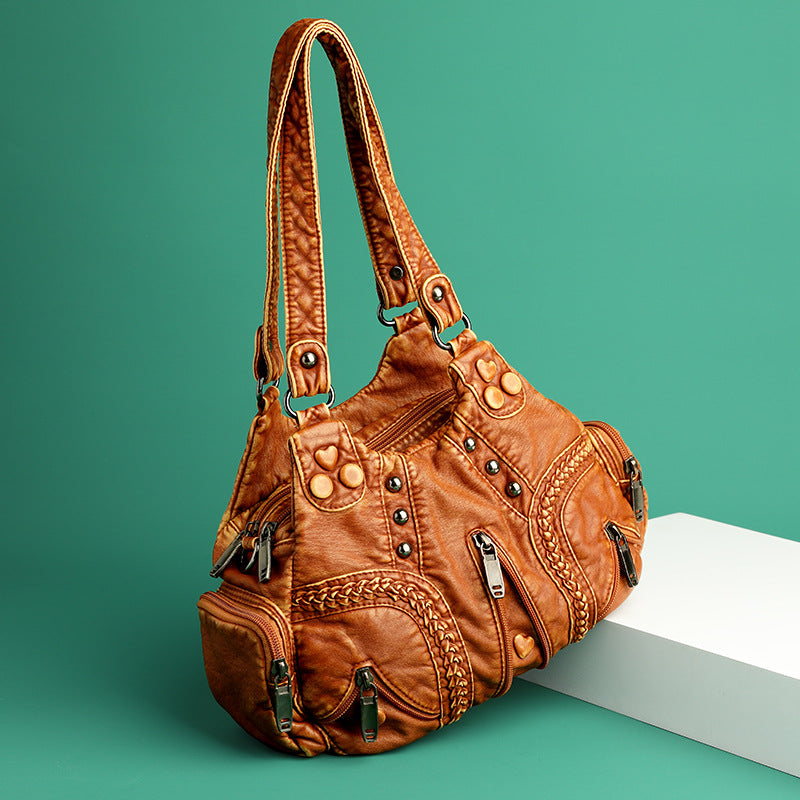 Vintage women's handbag large capacity single shoulder crossbody bag - Maliame Store
