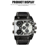 Montre-bracelet pour homme à double affichage - Montre à quartz élégante
