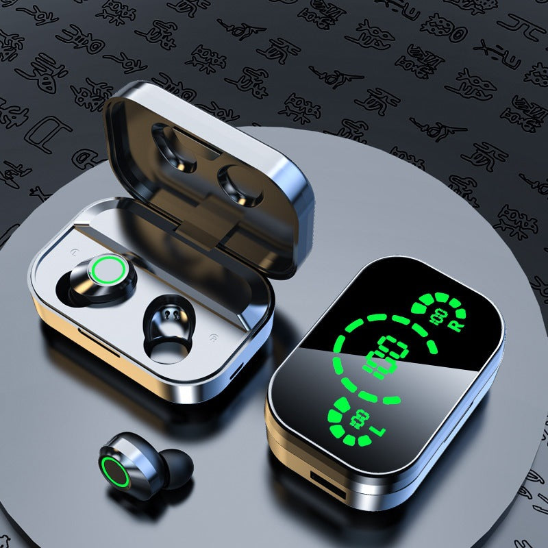 YD03 Wireless Bluetooth-compatible Headset TWS Large Screen Smart Digital Display In Ear Breathing Light - Maliame Store