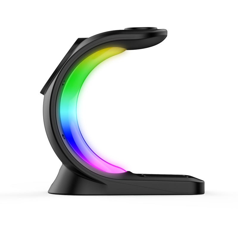4 In 1 Wireless Charger - Fast Charging Station with Atmosphere Light for iPhone, AirPods Pro, and Apple Watch - Maliame Store