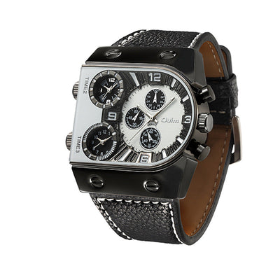 Montre-bracelet pour homme à double affichage - Montre à quartz élégante
