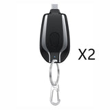 1500mAh Mini Power Bank Keychain Charger