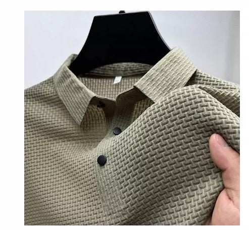 Mesh Ice Silk Short Sleeve T-shirt Mens Clothing - Maliame Store