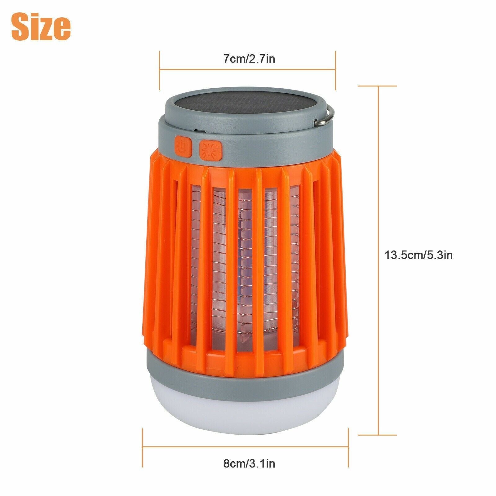 Lampe Anti-Moustiques Solaire & USB – Zappeur Électrique 3-en-1 IP67 | Camping & Outdoor