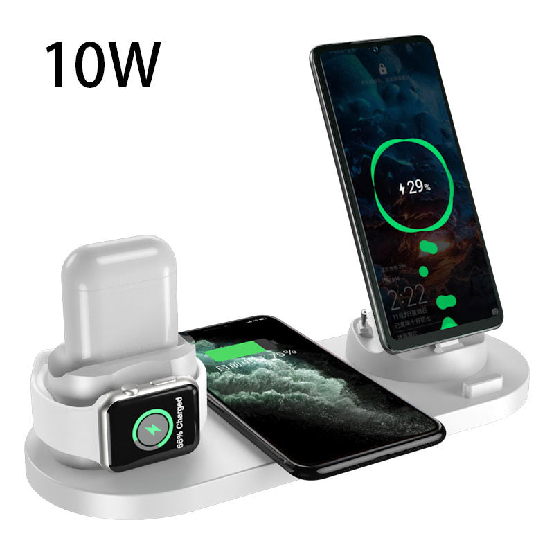 Wireless Charger Dock Station - 6 in 1 Fast Charger for iPhone and Apple Watch - Maliame Store