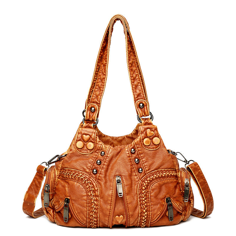 Vintage women's handbag large capacity single shoulder crossbody bag - Maliame Store