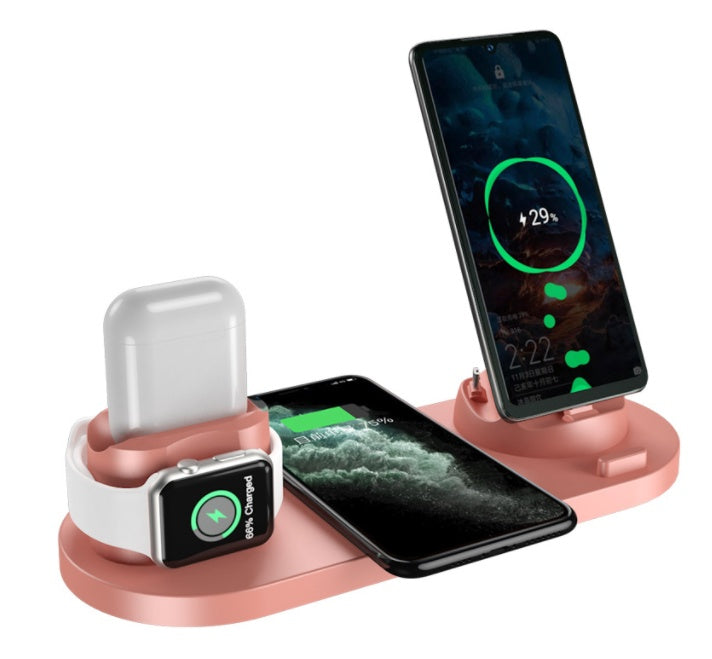Wireless Charger Dock Station - 6 in 1 Fast Charger for iPhone and Apple Watch - Maliame Store