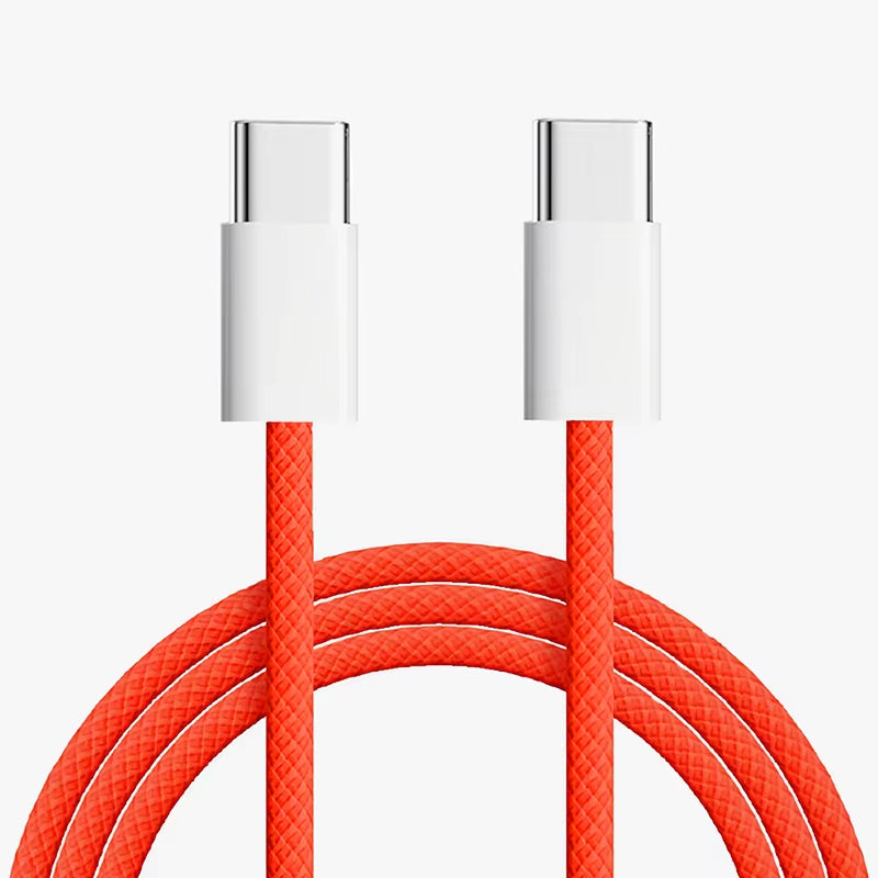 Usb C to Type C Fast Charging PD 60W Mobile Phone Date Cable for Iphone15 Android Samsung Huawei Type C Braided Charger Cable