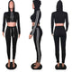 Women Ladies Tracksuit Crop Top Hoodies Sweatshirt Pants Sets Slim Wear Casual Suit