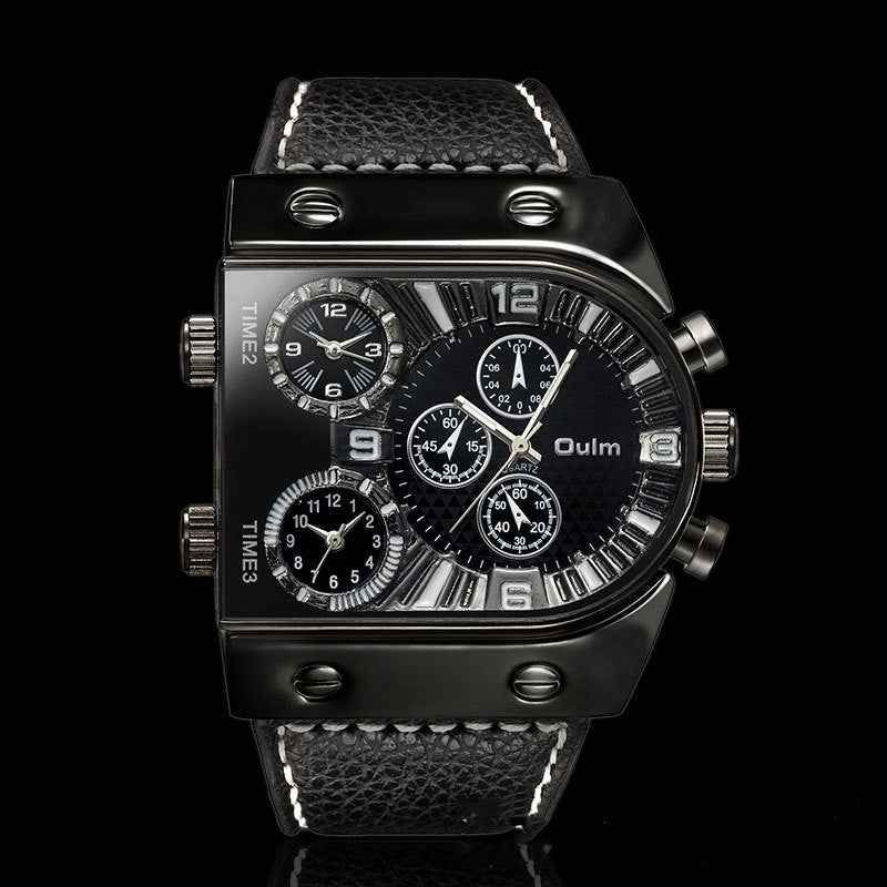 Montre-bracelet pour homme à double affichage - Montre à quartz élégante