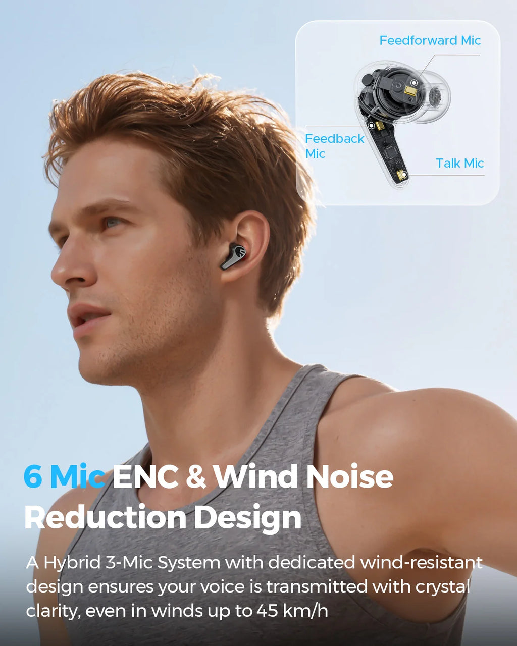 Écouteurs sans fil SOUNDPEATS C30 – ANC hybride -52 dB Casque Bluetooth 6.0 Audio LDAC haute résolution, 6 micros ENC, charge rapide, IP54