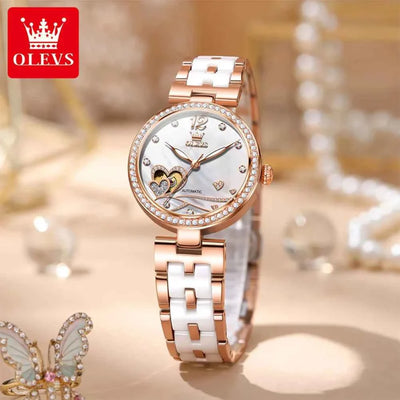 Montre mécanique automatique OLEVS 7086 pour femme