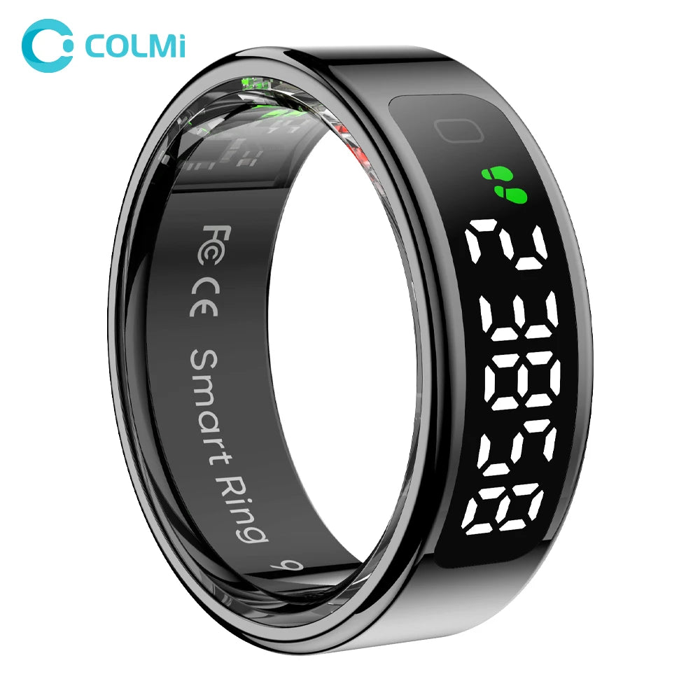 COLMI R12 Smart Ring with Display Screen and Touch, Health Manager, Wireless Charging, 5 ATM Waterproof For Men Women - Maliame Store