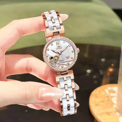 Montre mécanique automatique OLEVS 7086 pour femme