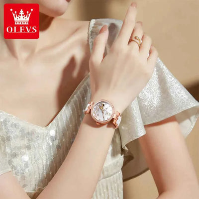 Montre mécanique automatique OLEVS 7086 pour femme