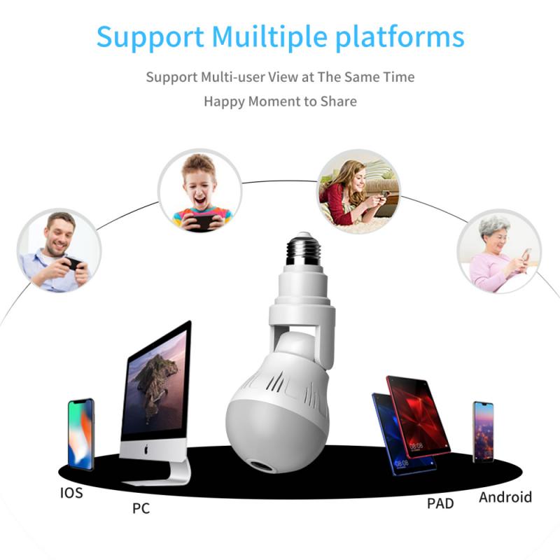 360° Panoramic Hidden Light Bulb Wifi Camera - Maliame Store