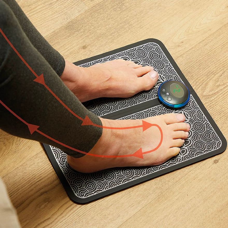 Masseur EMS pour Pieds & Jambes – Soulagement Fasciite Plantaire, Circulation & Gonflement