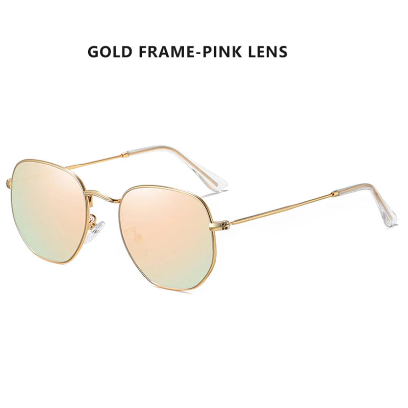 LIOUMO Classic Reflective Polarized Sunglasses Men Hexagon Retor Sun Glasses Women Stainless Steel Eyewear UV400 Gafas De Sol - Maliame Store