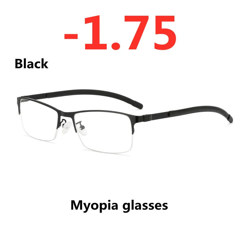 Titanium Alloy Photochromic Myopia Eyeglasses for Women & Men - All Prescriptions - Maliame Store