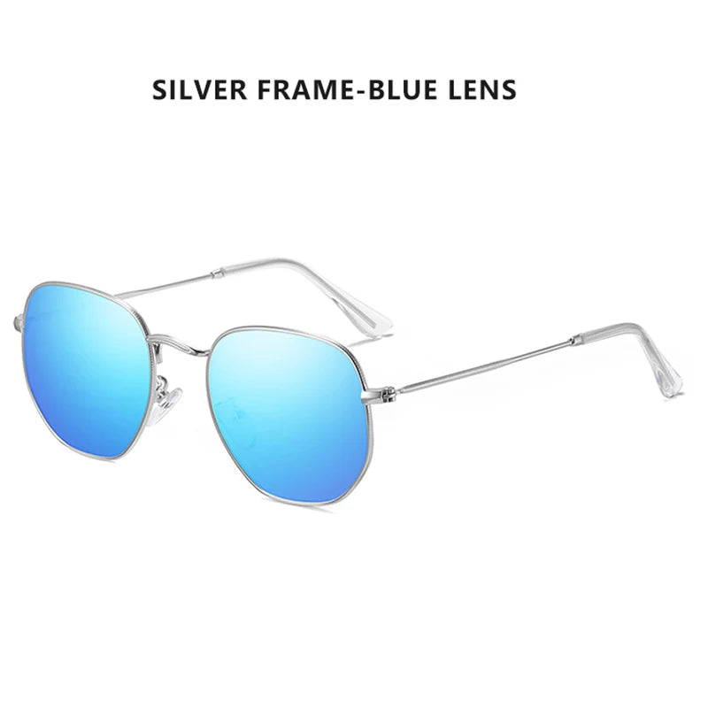 LIOUMO Classic Reflective Polarized Sunglasses Men Hexagon Retor Sun Glasses Women Stainless Steel Eyewear UV400 Gafas De Sol - Maliame Store