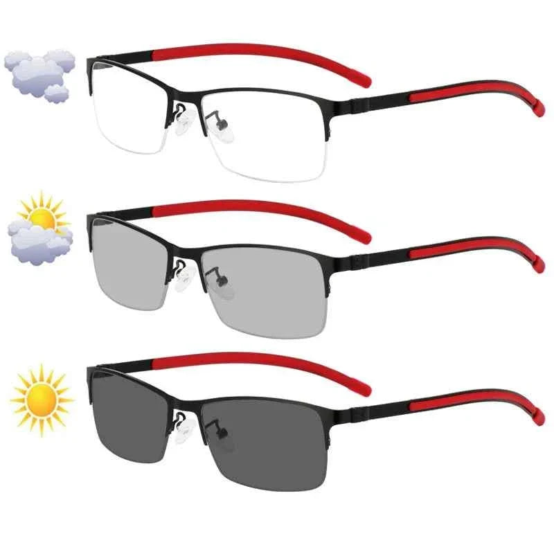 Titanium Alloy Photochromic Myopia Eyeglasses for Women & Men - All Prescriptions - Maliame Store