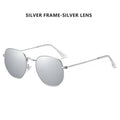 LIOUMO Classic Reflective Polarized Sunglasses Men Hexagon Retor Sun Glasses Women Stainless Steel Eyewear UV400 Gafas De Sol - Maliame Store