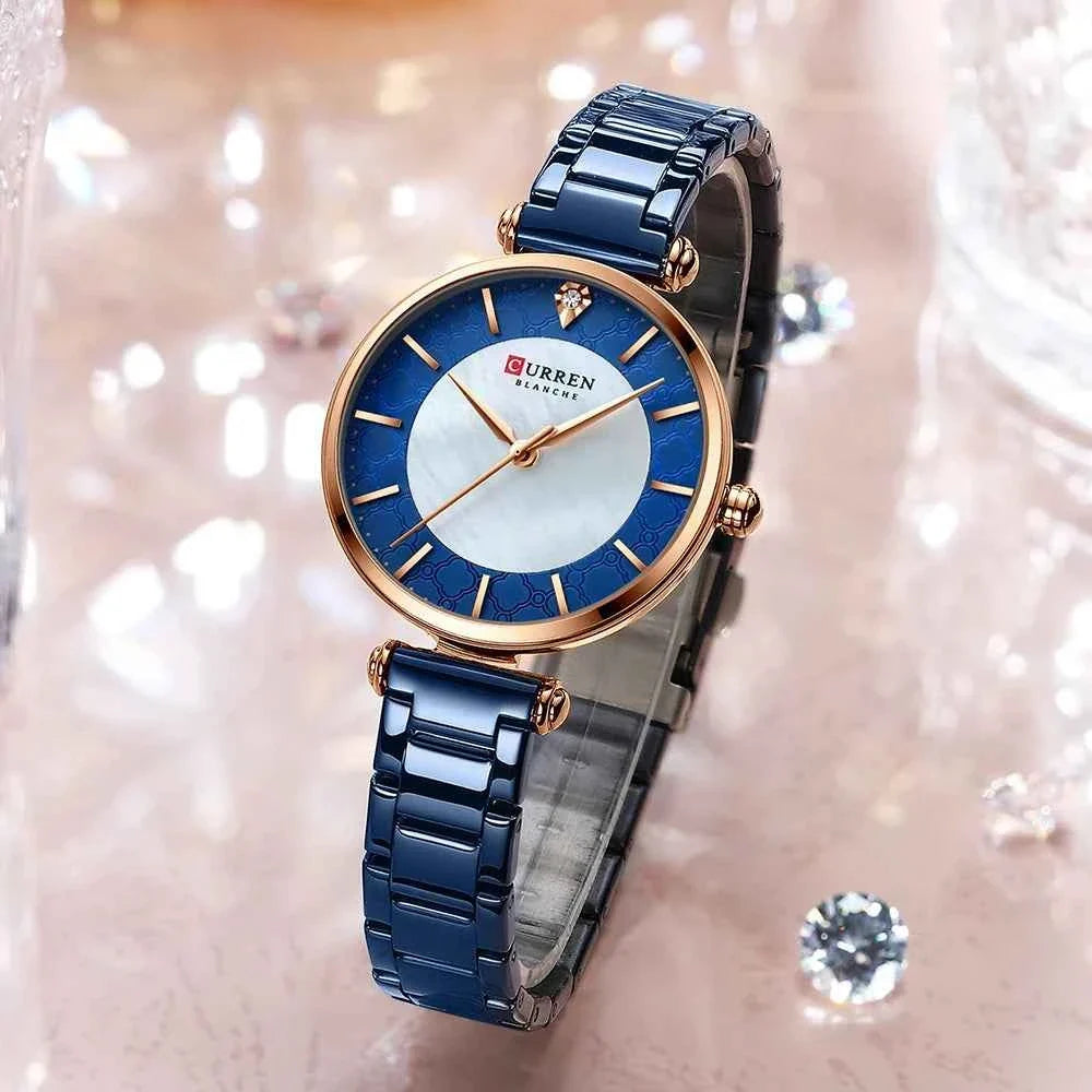 Watches for Women Luxury Brand CURREN Elegant Thin Quartz Wristwatch - Luxury Women's Quartz Watch with Stainless Steel Design - Maliame Store