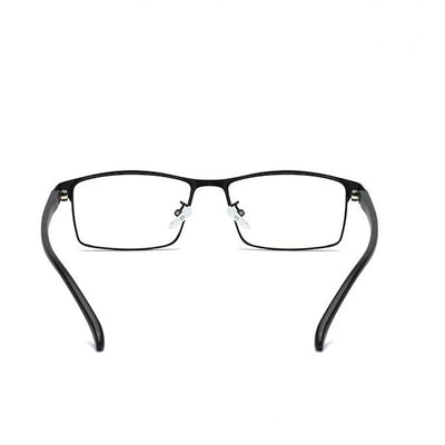 TR90 Designer Reading Glasses - Men's Retro Metal Square Eyeglasses for Ultimate Comfort and Style