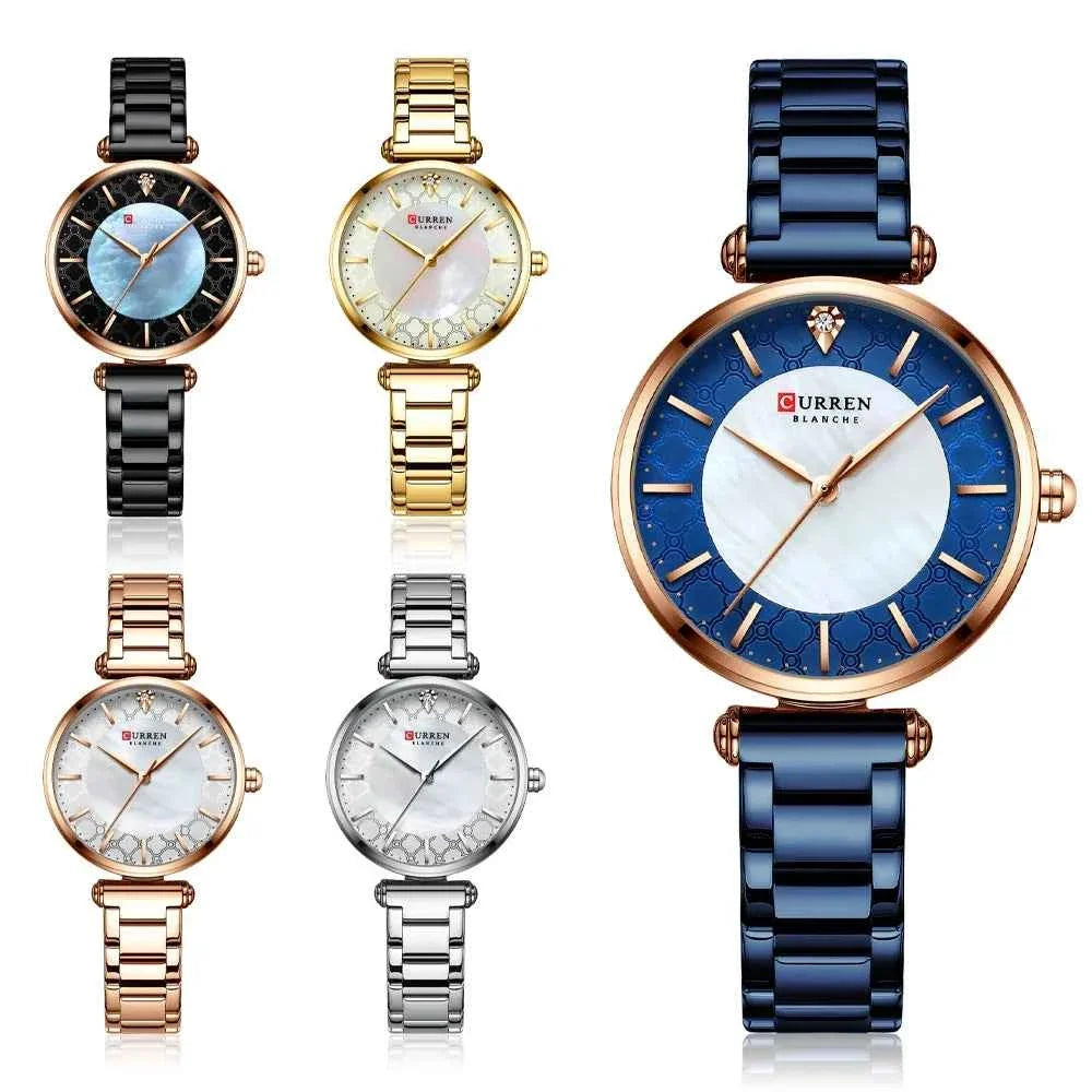 Watches for Women Luxury Brand CURREN Elegant Thin Quartz Wristwatch - Luxury Women's Quartz Watch with Stainless Steel Design - Maliame Store