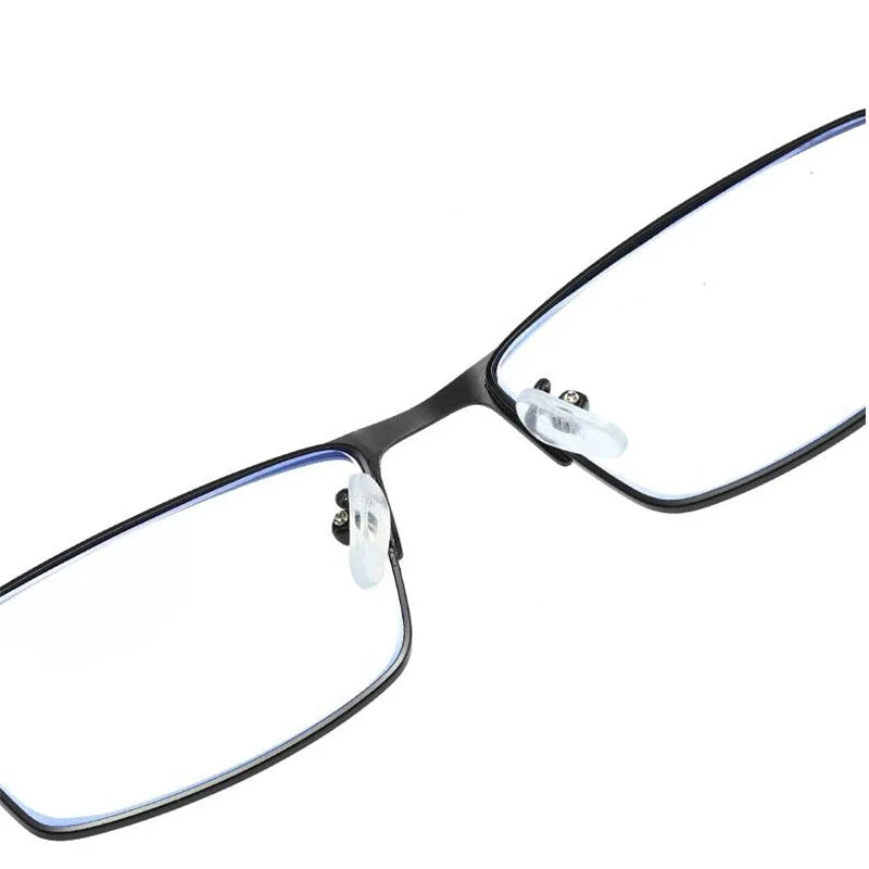 Men's Prescription Eyeglasses - Retro Metal Square Diopter -0.5 to -6.0 for Nearsightedness - Maliame Store