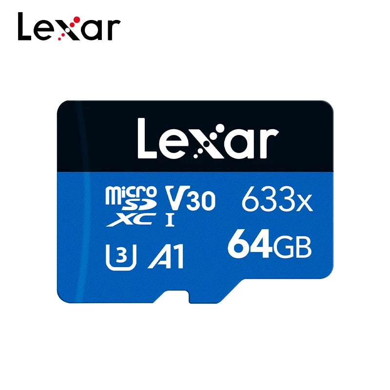100% Original Lexar Class 10 A1 Memory Card 256GB 128GB 64GB SDXC V30 U3 32GB SDHC V10 U1 Lexar 633x Micro SD Card Flash Microsd