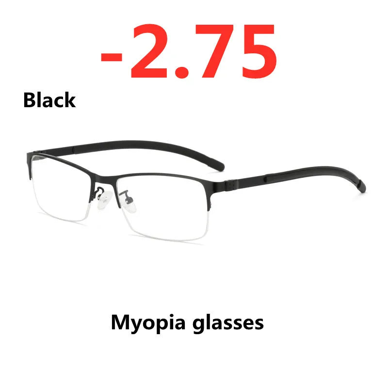 Titanium Alloy Photochromic Myopia Eyeglasses for Women & Men - All Prescriptions - Maliame Store