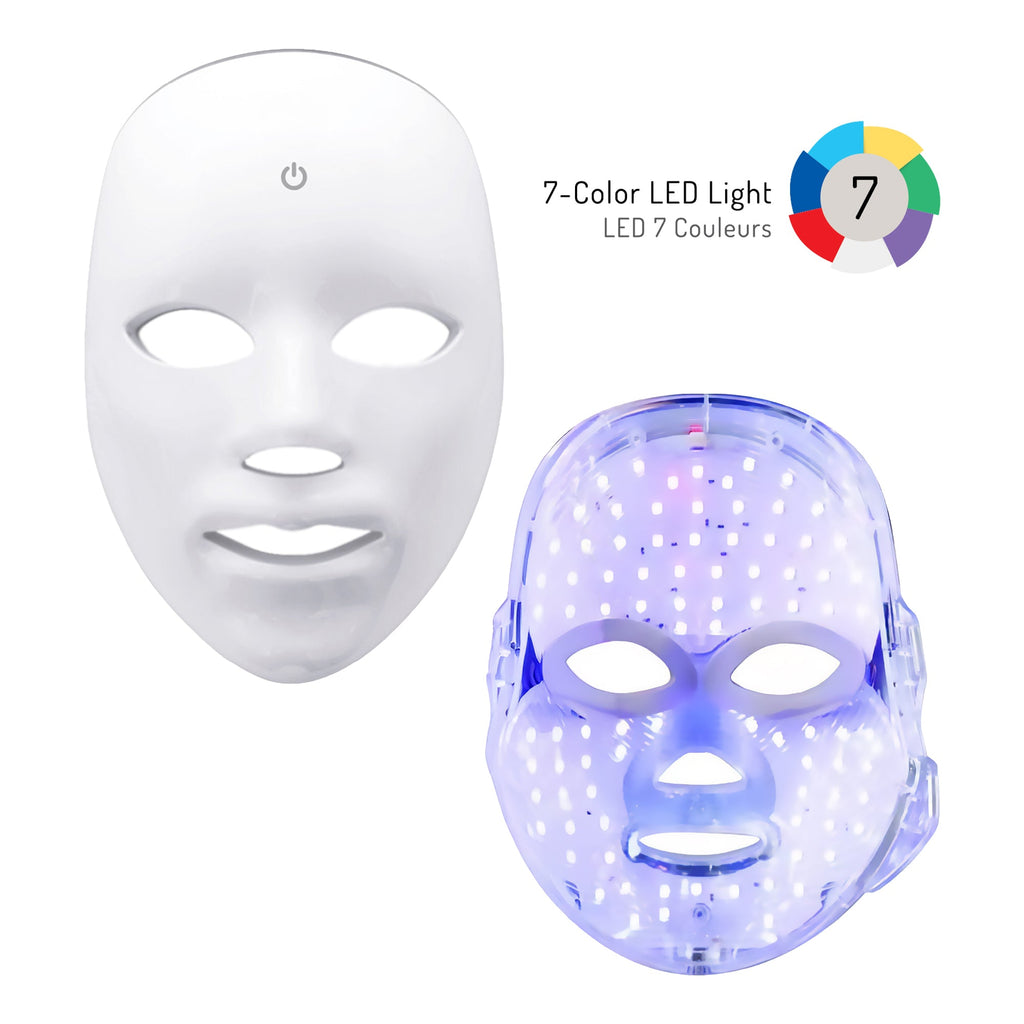 Masque LED Visage 7-en-1 – Photothérapie Anti-Âge, Anti-Acné & Éclat à Domicile