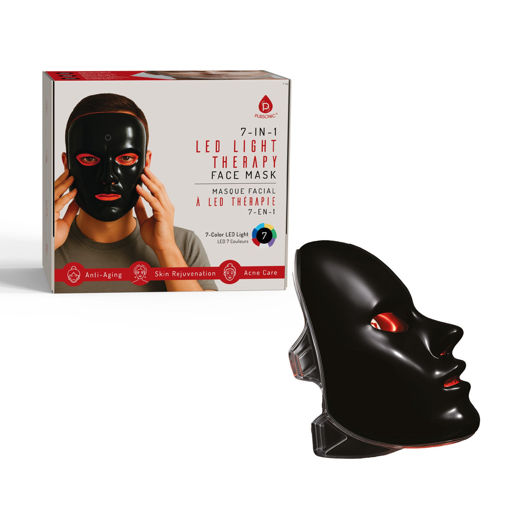 Masque LED Visage 7-en-1 – Photothérapie Anti-Âge, Anti-Acné & Éclat à Domicile