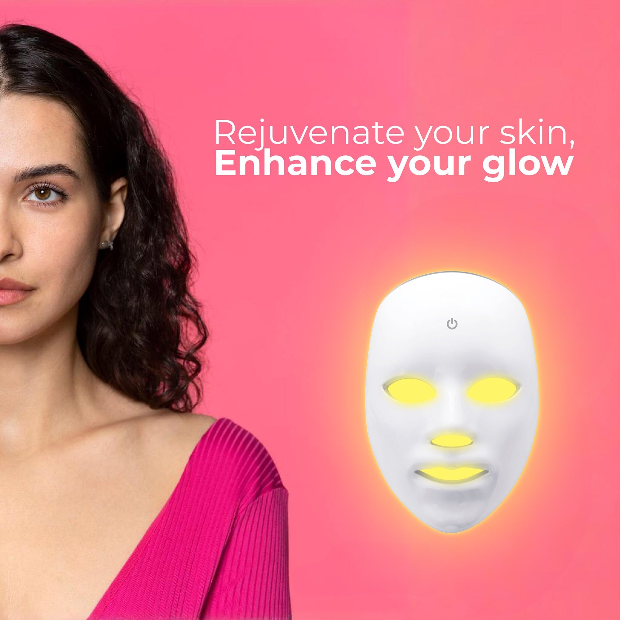 Masque LED Visage 7-en-1 – Photothérapie Anti-Âge, Anti-Acné & Éclat à Domicile