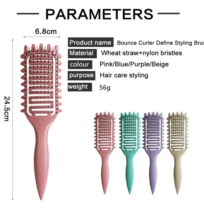 Curl Hair Hollow Comb - Maliame Store