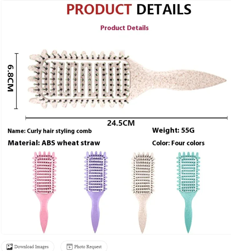 Curl Hair Hollow Comb - Maliame Store