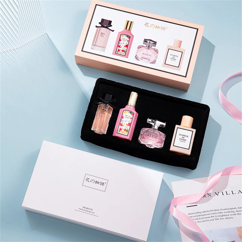 Brand Perfume Women Gift Box Four Piece Set Plant Floral Scent Pheromone Lasting Fragrance Exudes Feminine Charm духи женские - Maliame Store