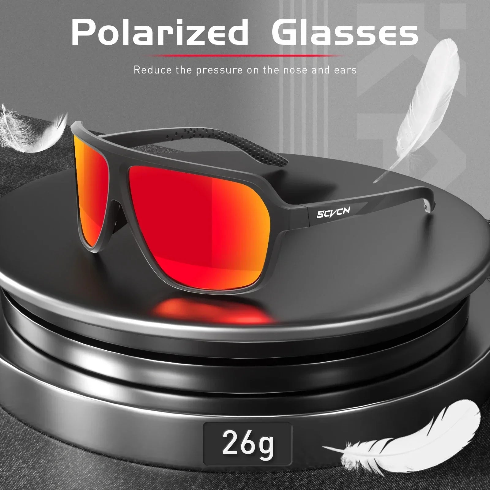 Scvcn Polarized Fishing Sunglasses Outdoor Sport Entertainment Glasses Outdoor Cycling Road Bike UV400 Protective Frame Glasses - Maliame Store
