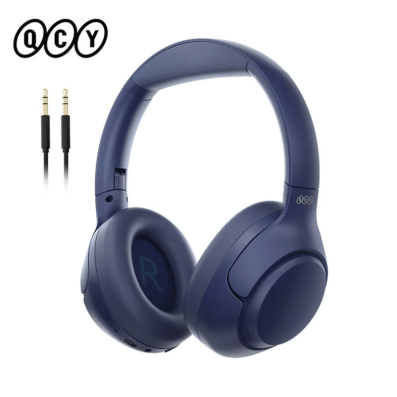 Casque sans fil QCY H3 avec ANC hybride 43 dB, Bluetooth 5.4, audio haute résolution, autonomie de 60H - Conception supra-auriculaire
