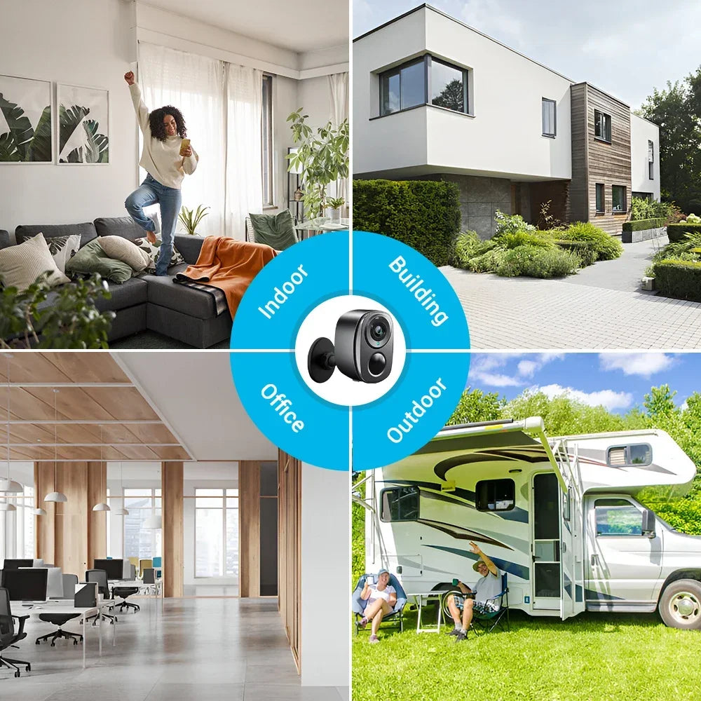 Caméra de sécurité solaire 4G 5MP WiFi 2,4G sans fil extérieure vision nocturne couleur alimentée par batterie support PIR étanche audio bidirectionnel