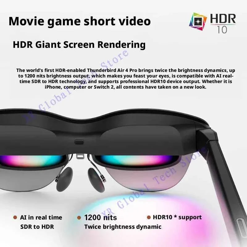 RayNeo Air 4 Pro Smart Glasses - AR, Micro-OLED, 1200 Nits - Maliame Store