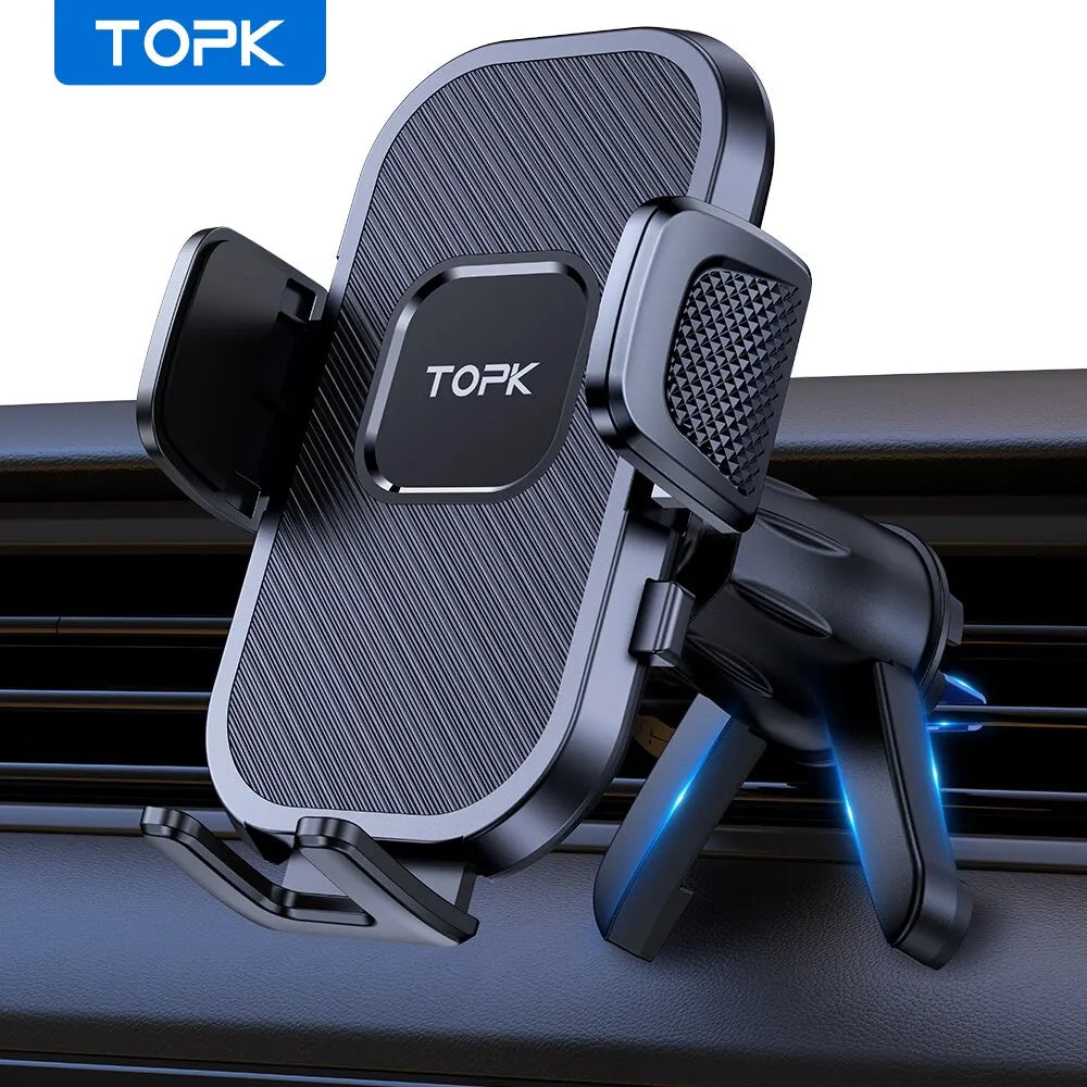 TOPK Car Phone Holder Gravity Stand for iPhone Xiaomi Samsung Car Mobile Support for Dashboard Windshield Air Vent Phone Mount - Maliame Store