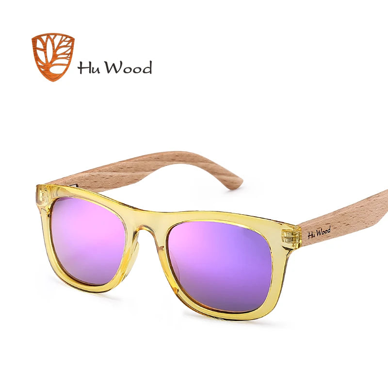 HU WOOD Brand Design Kids Children Sunglasses Multi-color Frame Wooden Sun Glasses For Child Boys Girls Sunglasses Baby GR1001 - Maliame Store