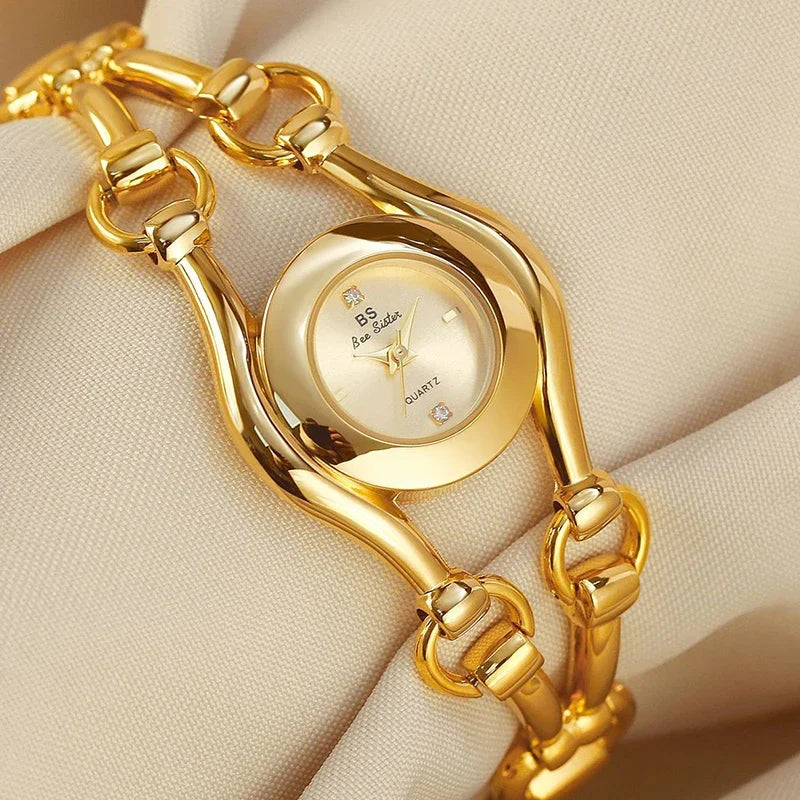Luxury Women Bracelet Watch - Elegant Fashion Steel Quartz Wrist Watches for Ladies, High Quality Gold Timepieces - Maliame Store