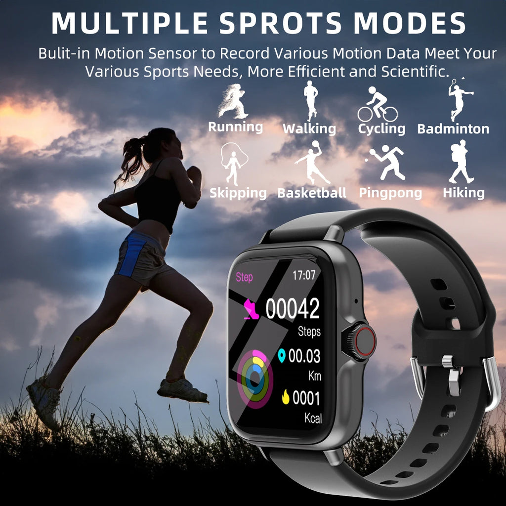 1.83'' Waterproof Smart Watch with Message Answer Call Sleep Monitoring Sports Pedometer Information Alerts For iPhone Android - Maliame Store