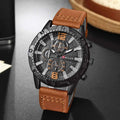 Top Brand Men's Fashion Leather Watch with Strap – Ideal Clock Gift for Him - Maliame Store