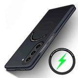 Funda ultrafina con tacto de piel: Carga inalámbrica MagSafe para Samsung Z Fold 7, 6, 5 y 4